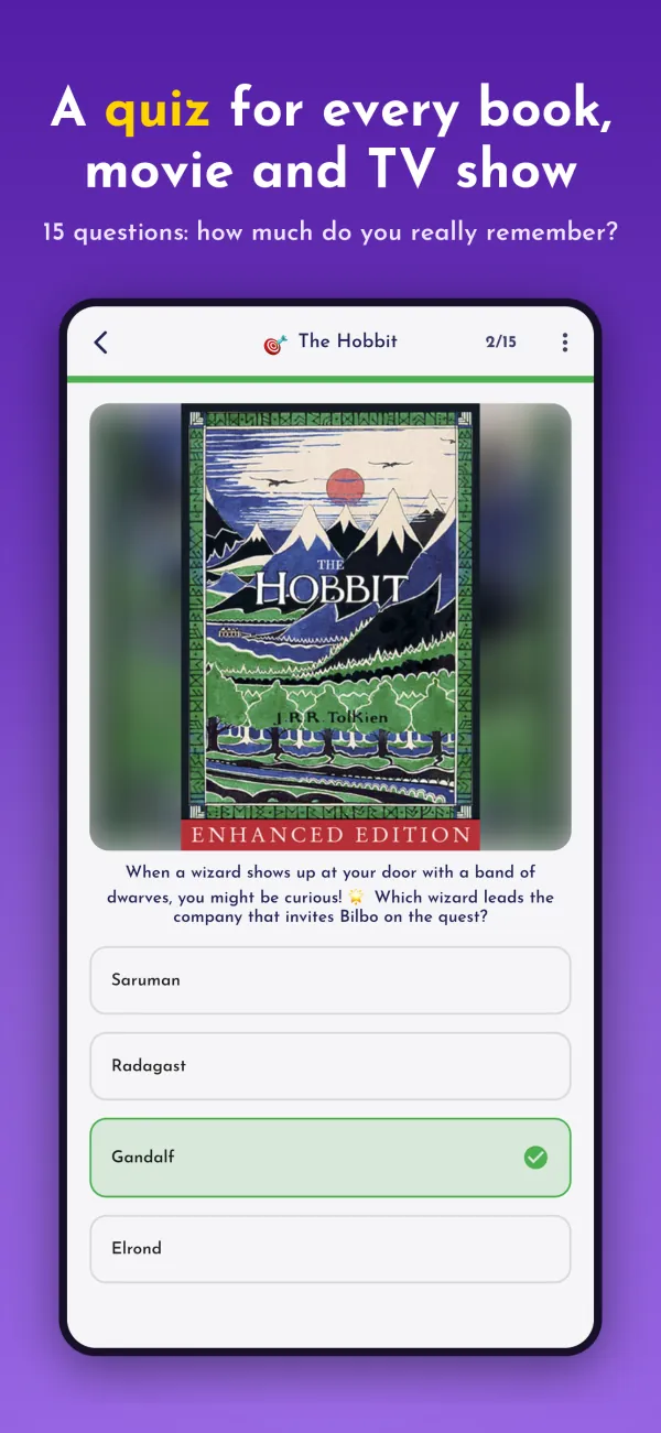 A quiz for every book, movie and TV show. 15 questions: how much do you really remember?